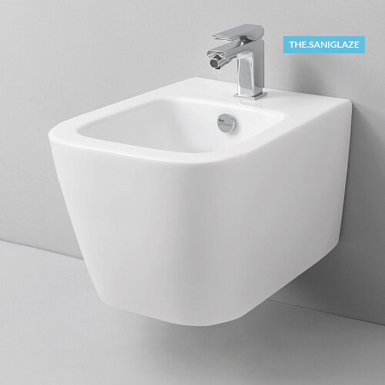 Artceram A16  Биде  подвесное  36х52 см, с 1 отв под смеситель, с креплениями,  цвет белый матовый SANIGLAZE (АКЦИЯ с нашего склада!)