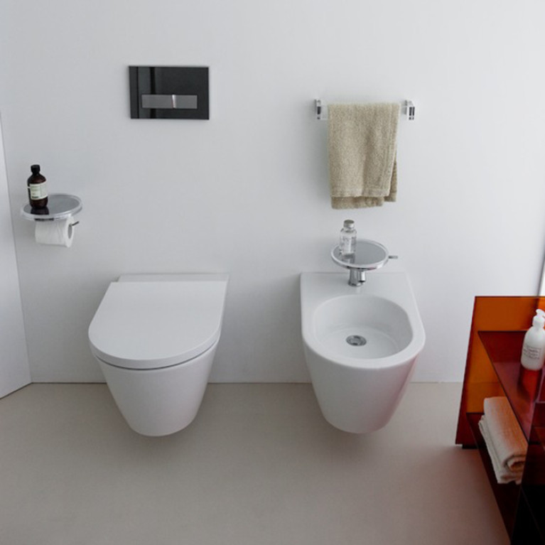 Laufen Kartell Биде подвесное 545х370х290мм, с 1 отв. под смеситель, без боковых отв, с покр. LLC, цвет: белый