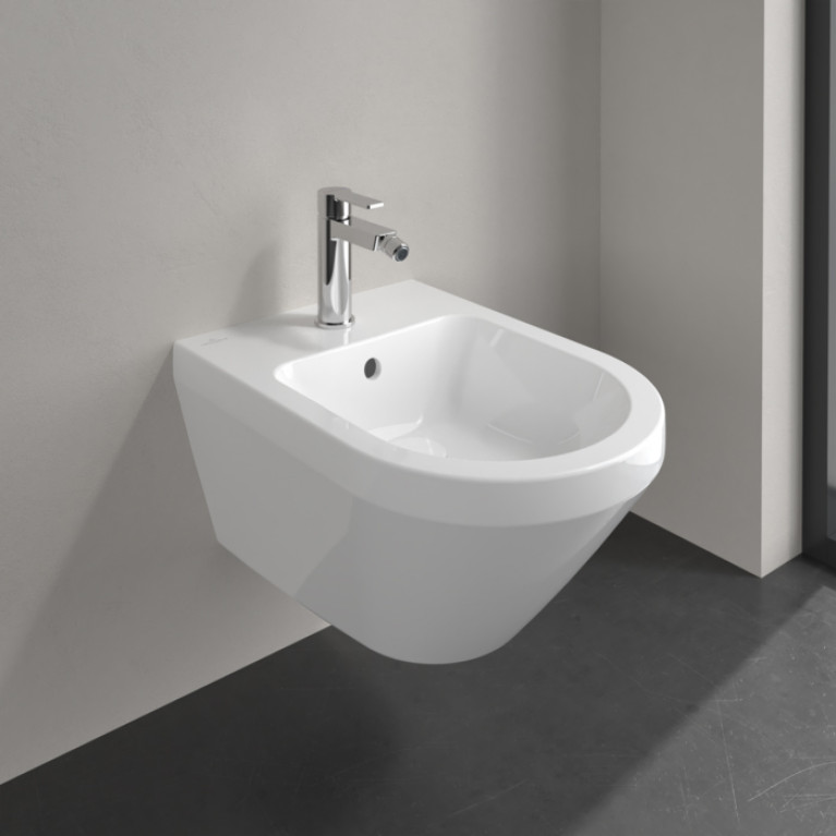 VilleroyBoch Architectura Биде подвесное 370*530*270, с 1 отв. под смеситель, цвет альпийский белый