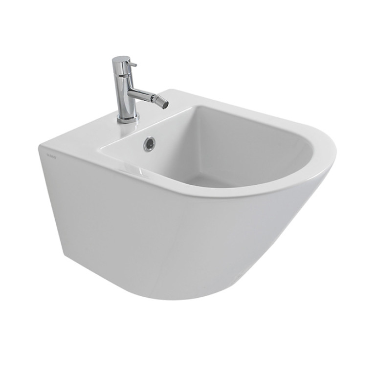 GLOBO Forty3 Биде подвесное 52*36см, с 1 отв. под смеситель, с системой скрытого крепежа, цвет белый