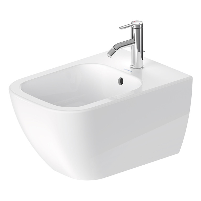DURAVIT Happy D.2  Биде подвесное с 1 отв под смеситель, с креплением, цвет белый (Спец.цена из наличия)