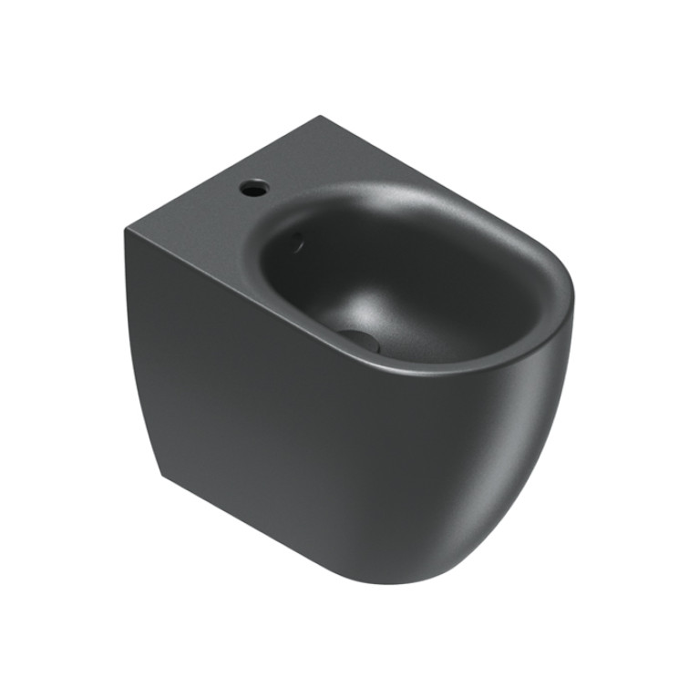 Catalano SFERA Биде напольное 55x35, с 1 отв. под смеситель, покрытие Cataglaze+, без крепежа, цвет черный матовый