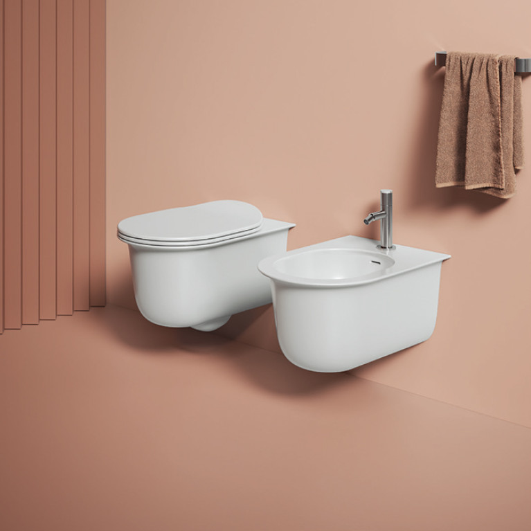 Artceram CHIC Биде подвесное  38х53 см, с 1 отв под смеситель, с крепеж. цвет белый матовый (акция из наличия)