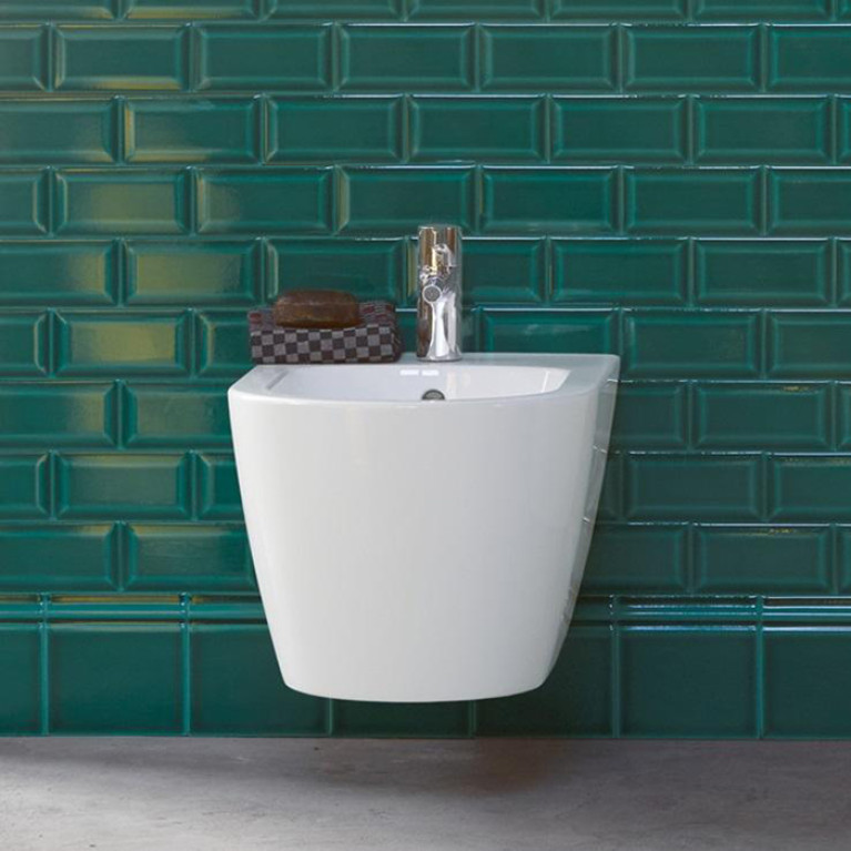 Duravit ME by Starck Биде подвесное компакт с перел., с 1 отв. под смес., вкл. крепление Durafix, 370x480мм, Цвет: Белый