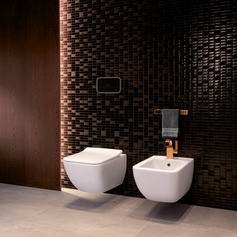 VilleroyBoch Venticello Биде подвесное 375*560*285, с 1 отв. под смеситель, CeramicPlus, цвет альпийский белый