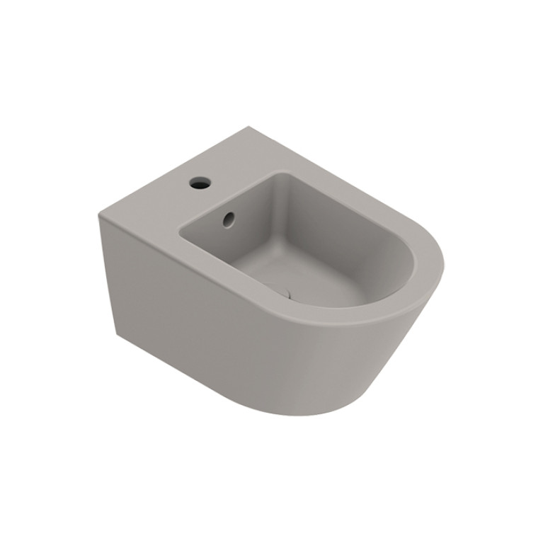 Catalano ZERO Биде подвесное 55x35, с 1 отв. под смеситель, покрытие Cataglaze+, без крепежа, цвет Tortora Satinato