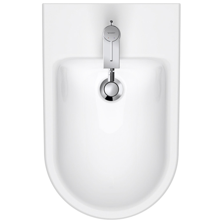 Duravit D-Neo Биде напольное 370x580х400 мм, с переливом, с 1 отв под смеситель,  с WonderGliss, цвет: белый