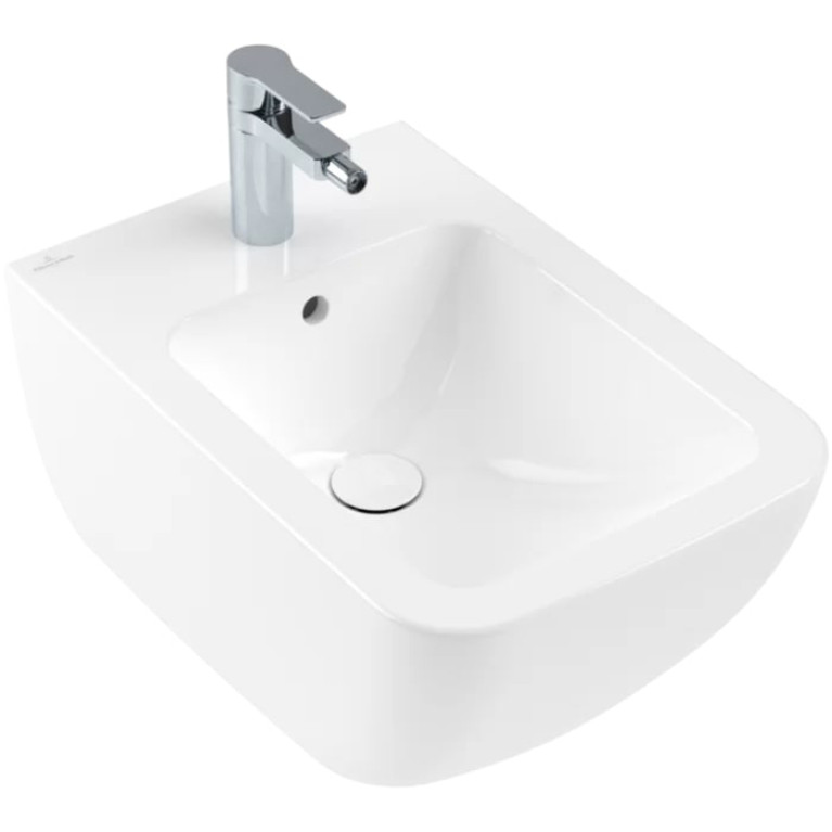 VilleroyBoch Venticello Биде подвесное 375*560*285, с 1 отв. под смеситель, цвет альпийский белый