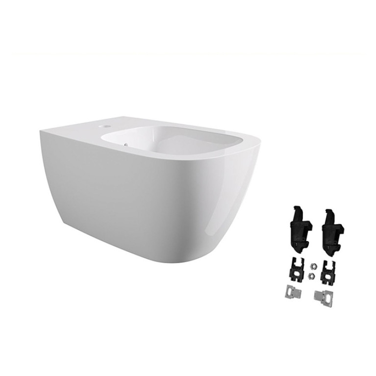 Alice Wunder  комплект: Биде 53х31, подвесное, с набором для крепления, белый глянцевый