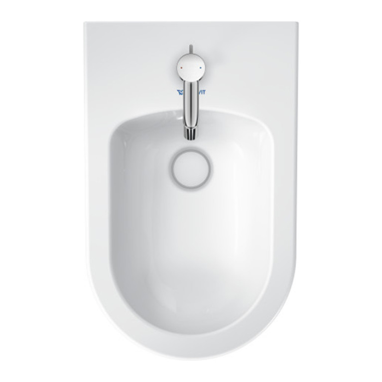 Duravit White Tulip Биде напольное 370x580х420 мм, с переливом, с 1 отв под смеситель, цвет: белый
