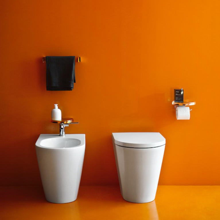 Laufen Kartell Биде напольное 560х370х430мм с 1 отв. под смеситель, без боковых отв, цвет: белый