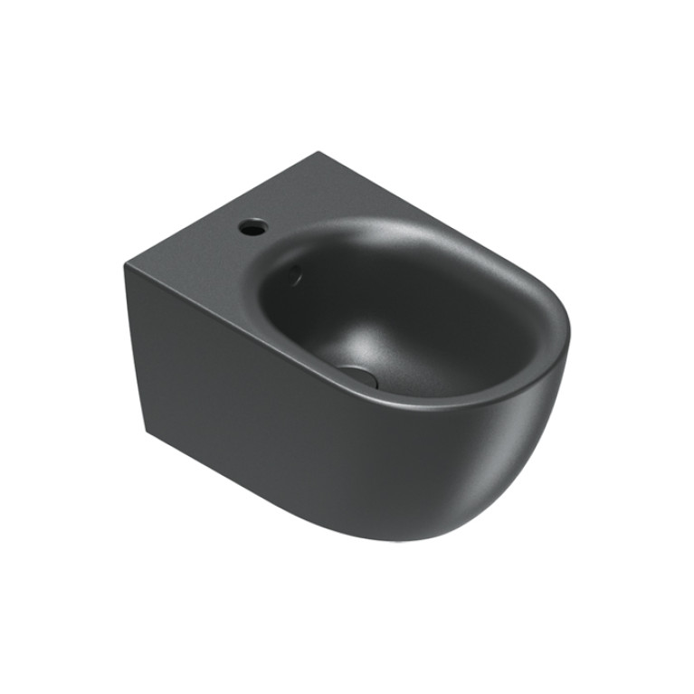 Catalano SFERA Биде подвесное 55x35, с 1 отв. под смеситель, покрытие Cataglaze+, без крепежа, цвет черный матовый