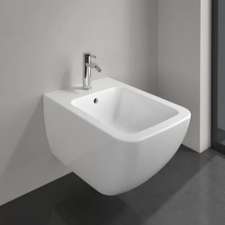 VilleroyBoch Venticello Биде подвесное 375*560*285, с 1 отв. под смеситель, цвет альпийский белый