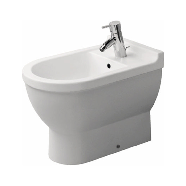 Duravit Starck 3 Биде напольное приставное 560х360 мм , с  1 отв. под смеситель, Цвет: белый (Спец.цена из наличия)