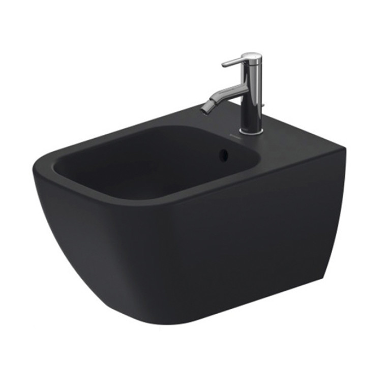 Duravit Happy D.2 Биде подвесное 355x540мм, с переливом 1 отв для смес,  с покрытием WG, цвет: антрацит матовый