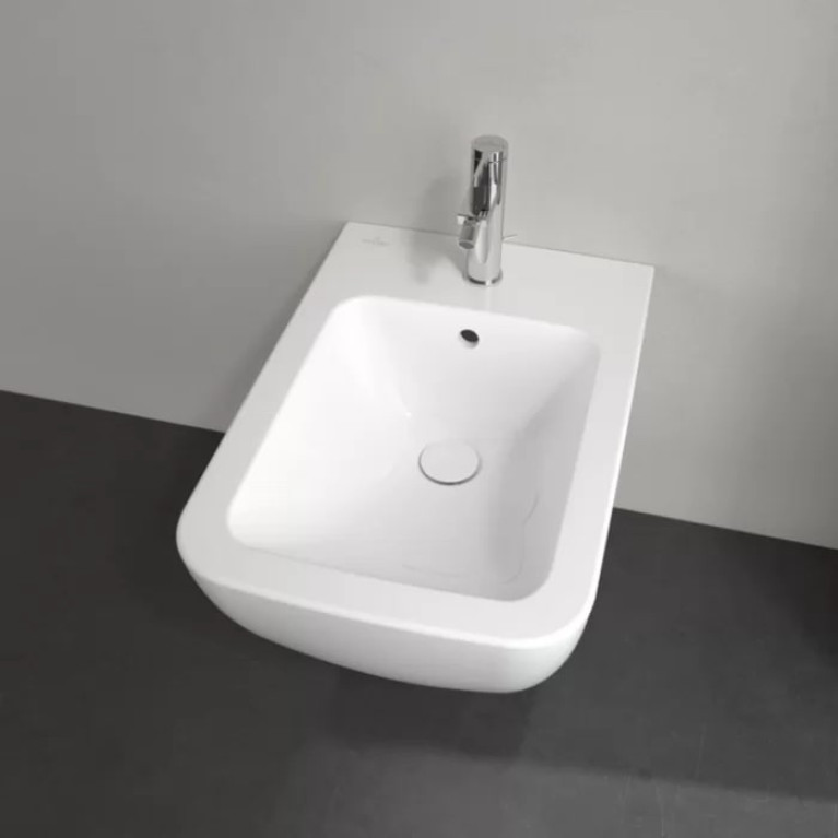 VilleroyBoch Venticello Биде подвесное 375*560*285, с 1 отв. под смеситель, цвет альпийский белый