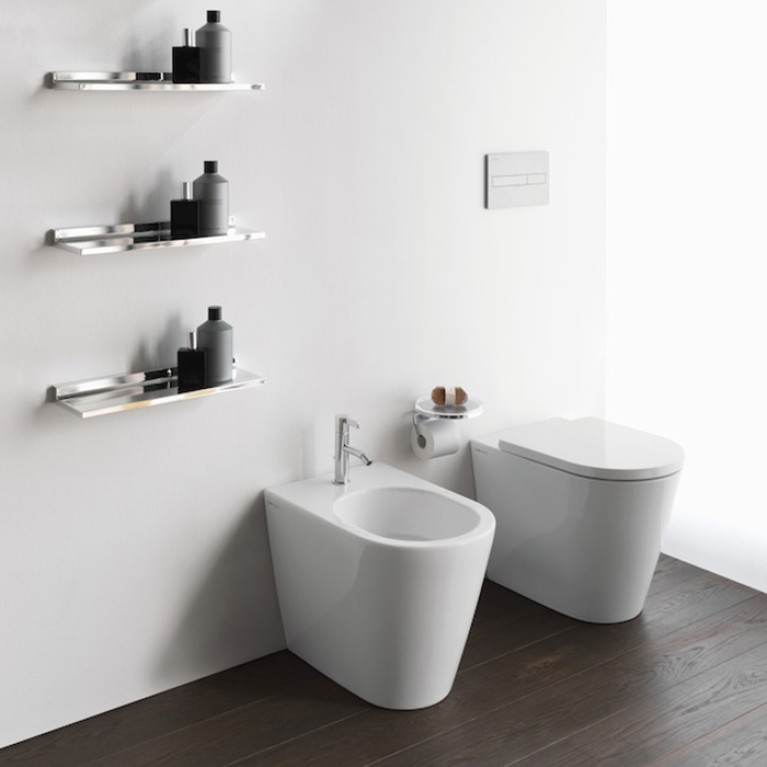 Laufen Kartell Биде напольное 560х370х430мм с 1 отв. под смеситель, без боковых отв, цвет: белый матовый