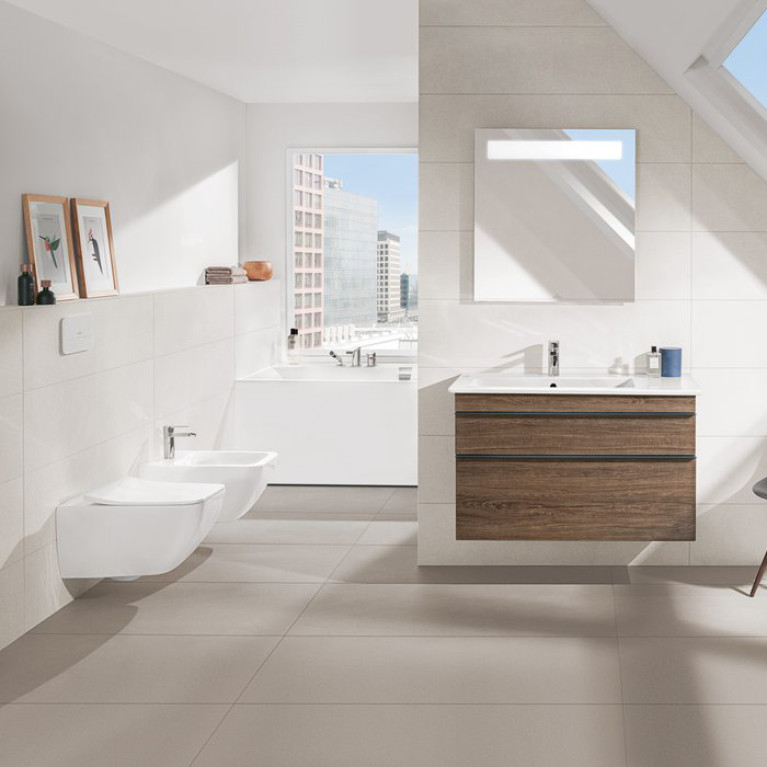 VilleroyBoch Venticello Биде подвесное 375*560*285, с 1 отв. под смеситель, CeramicPlus, цвет альпийский белый