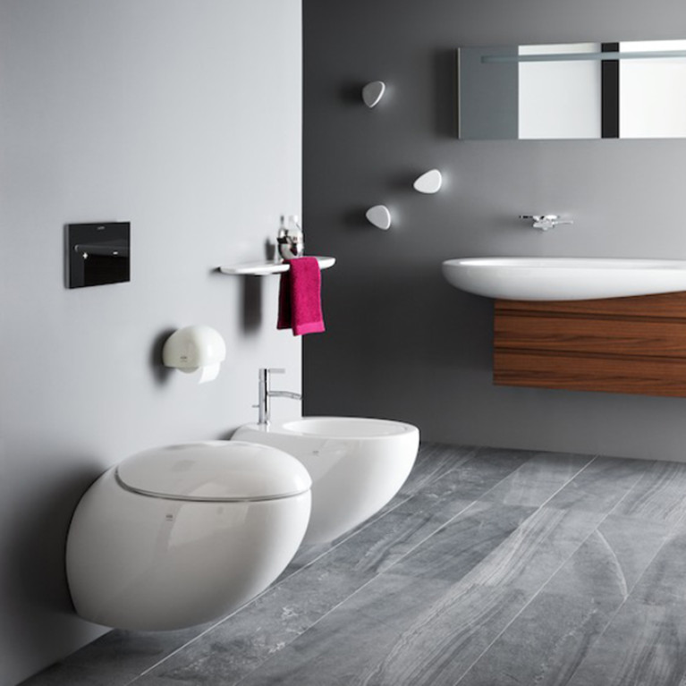 Laufen Alessi One Биде подвесное 585x390x355мм, с 1 отв. под смеситель, с покр. LLC, цвет: белый