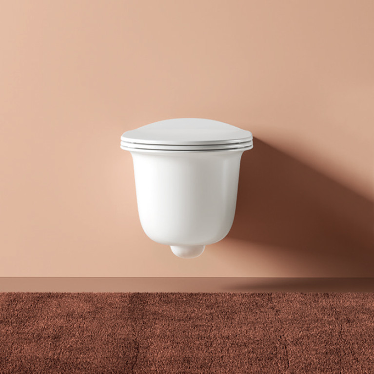 Artceram CHIC Унитаз подвесной  безободковый 38х53 см, с крепеж. цвет белый матовый (акция из наличия)