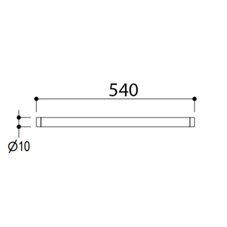 Ritmonio ELEMENTA Fittings Пруток L=540mm _ для аксессуаров, цвет: Brushed