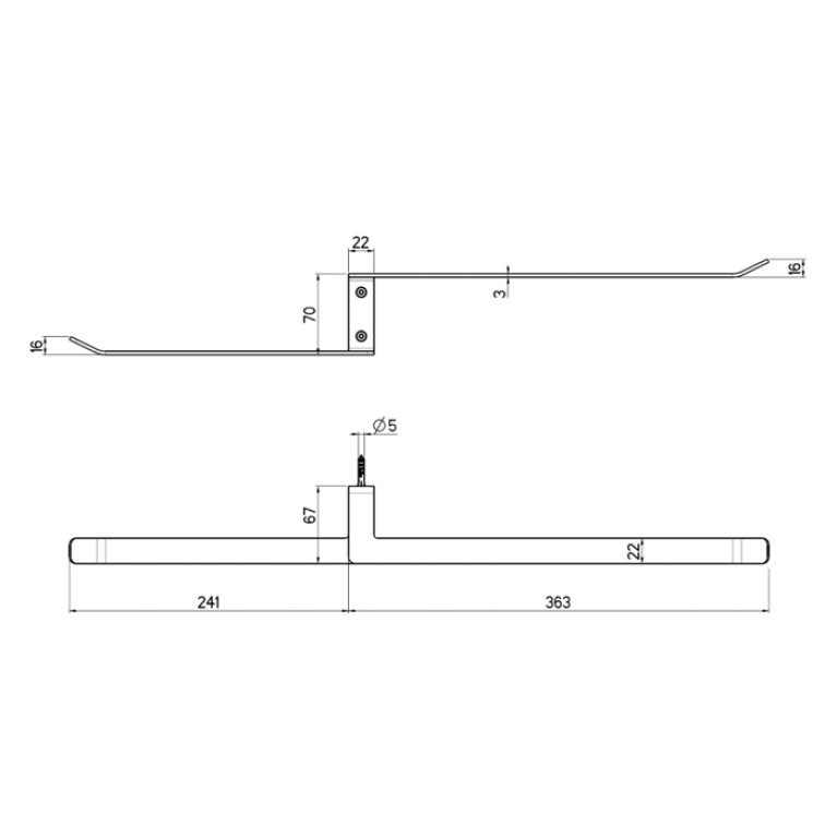 QuadroDesign Аксессуары QA1201AS Полотенцедержатель, цвет Brushed Stainless Steel
