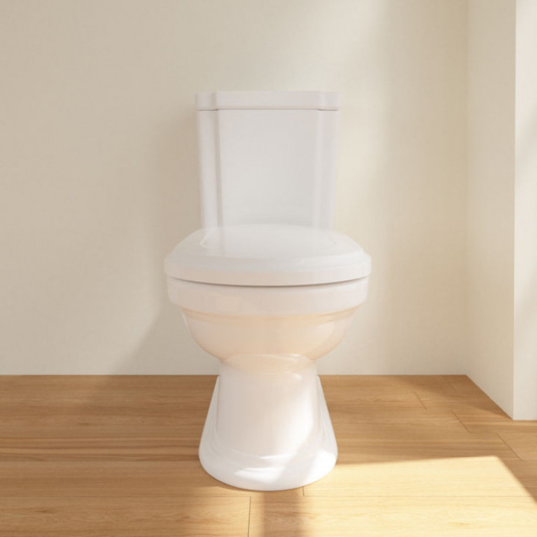 VilleroyBoch Hommage Унитаз моноблок  370*725*390, крепеж в комплекте, CeramicPlus, цвет: белый