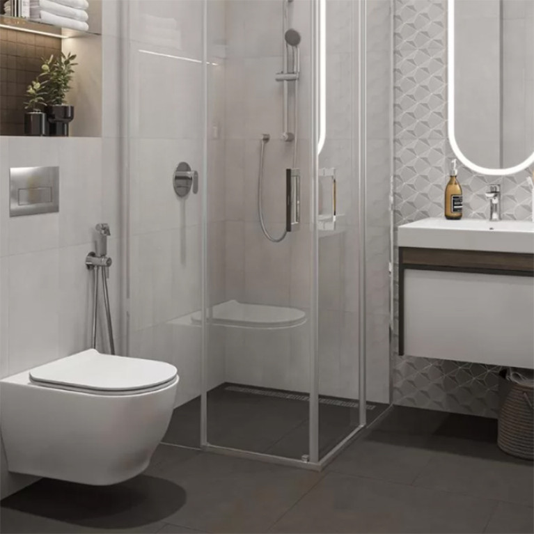Kerama Marazzi Унитаз Modula подвесной безободковый с крепежом, белый глянцевый  (Цена по Распродаже) (подходит ТОЛЬКО PLMR.seat.02\WHT)