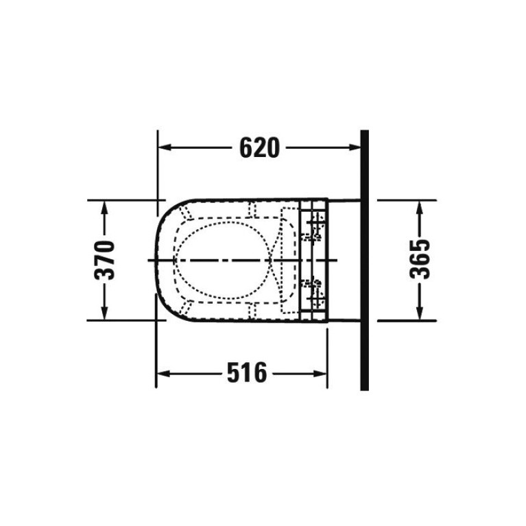Duravit Happy D.2  SensoWash Унитаз подвесной безободковый ,620*365 мм., с креплениями , белый