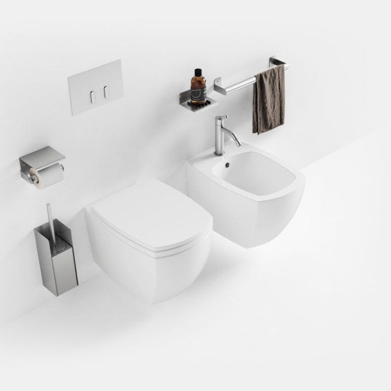 Agape 750 Унитаз подвесной 35.5х57.5х30 см, с крышкой-сиденьем с механизмом Soft close, цвет: белый глянцевый
