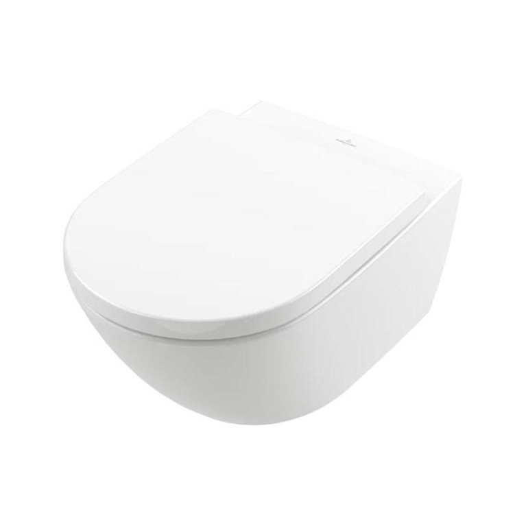 VilleroyBoch Subway 3.0 Унитаз подвесной, безободковый, смыв Tornado, сиденье в комплекте SoftClosing, цвет альпийский белый