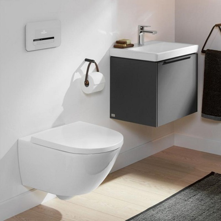 VilleroyBoch Subway 3.0 Унитаз подвесной, безободковый, смыв Tornado, сиденье в комплекте SoftClosing, CeramicPlus, цвет альпийский белый