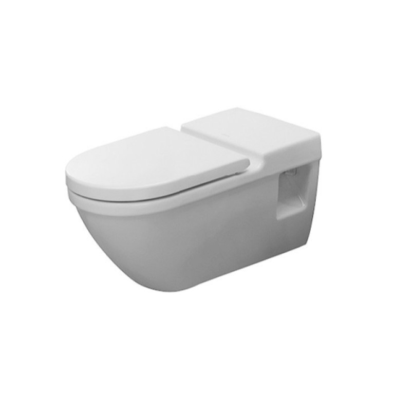 Duravit Starck 3 унитаз подвесной (для инвалидов на колясках),360x700мм,вертикальный смыв,обьем 6 л.,белый