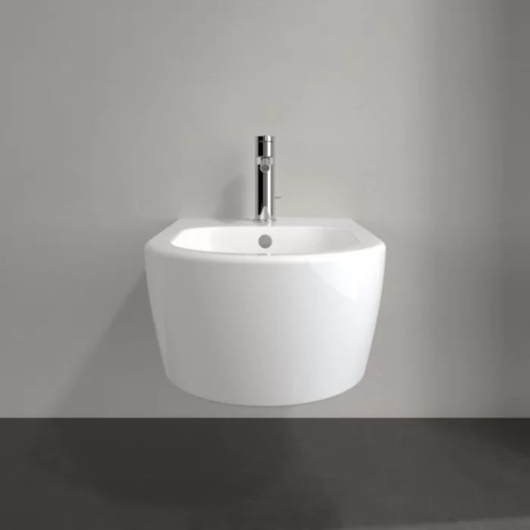 VilleroyBoch Avento Биде подвесное 370*530*395, с 1 отв. под смеситель, цвет альпийский белый