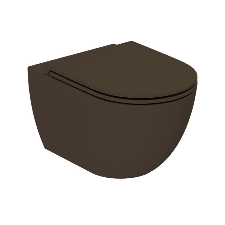 AZZURRA COMODA Унитаз подвесной безободковый 51,5x36см, цвет Cacao