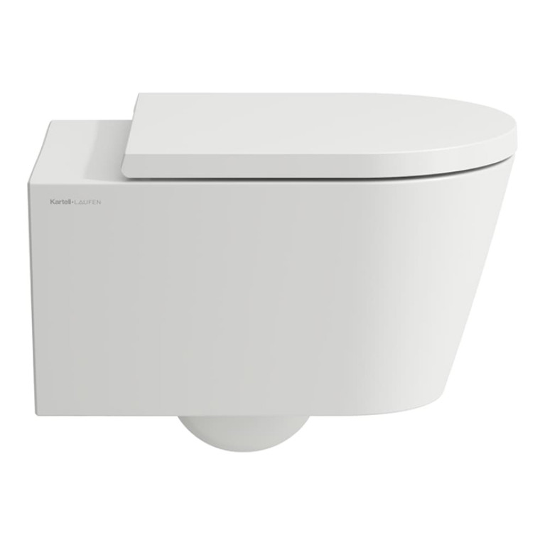LAUFEN KARTELL Унитаз подвесной укороченный 490x370x285(430) мм., безободковый, цвет белый матовый (ВРЕМЕННО не поставляем!)