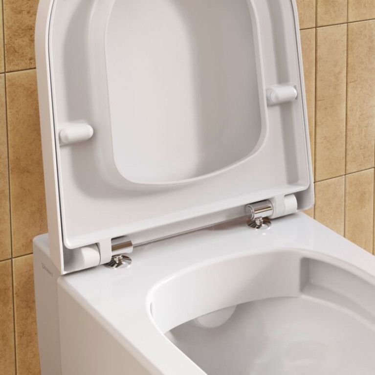 Duravit Balcoon Сиденье для унитаза Balcoon с микролифтом 374x438&para;мм, петли сталь, белое глянцевое
