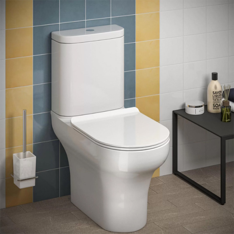 Kerama Marazzi Унитаз BUONGIORNO напольный безободковый, белый глянцевый