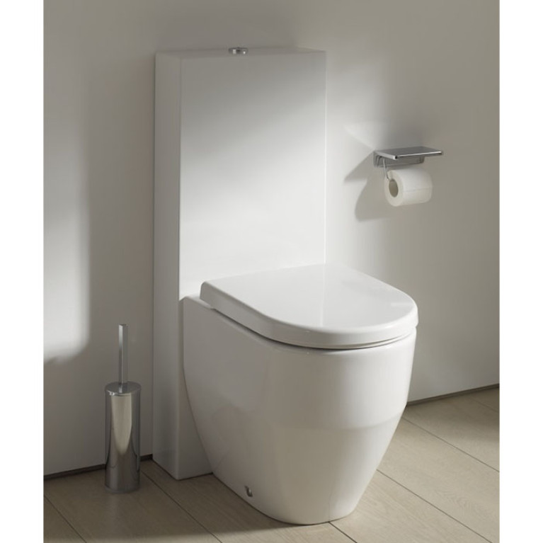 LAUFEN Pro  Унитаз напольный приставной с ОБОДКОМ 36х53х43 см, слив универсальный,цвет белый
