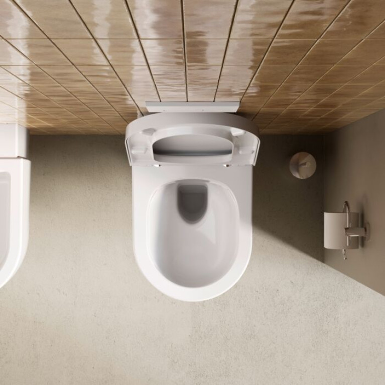 Duravit Balcoon Сиденье для унитаза Balcoon с микролифтом 374x438&para;мм, петли сталь, белое глянцевое