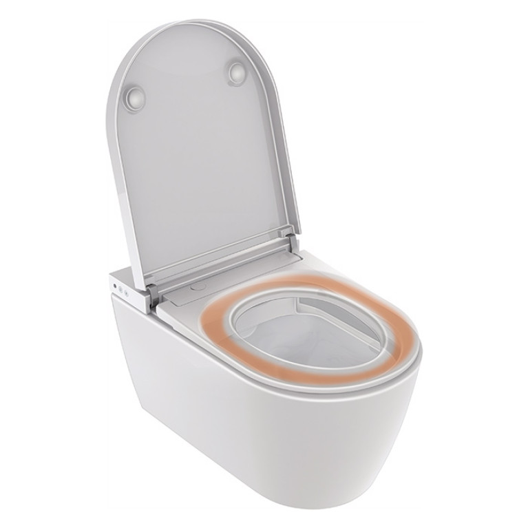 Duravit ME by Starck Rimless Унитаз подвесной 360х575, безободковый, для SensoWash&reg; f, покрытие HygieneGlaze, цвет: белый (Спец.цена из наличия)
