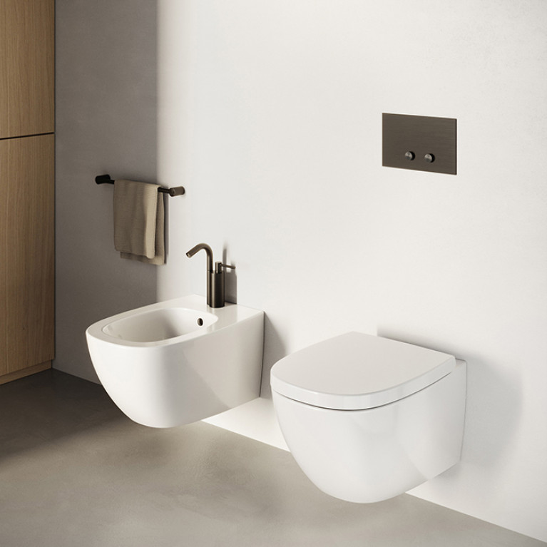 Catalano Alvea Унитаз подвесной 53x36, безободковый, смыв Tornado, покрытие Cataglaze+, без крепежа, цвет белый глянц (Акция со склада!)