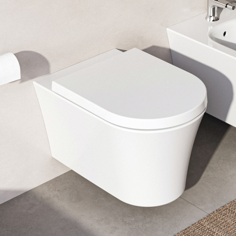 Ideal Standard La Dolce Vita Унитаз подвесной 545х360 мм безободковый RimLS+ с покрытием Ideal Plus, со скрытым крепежом , цвет: белый глянец