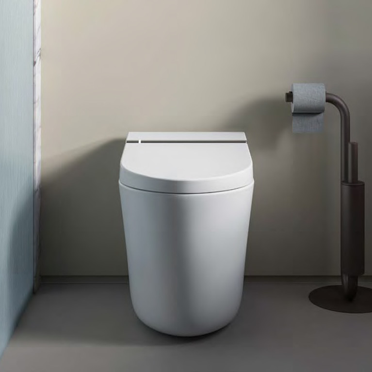 Artceram HYPE Унитаз-биде напольный 38X59см, безободковый, с soft-close, с пультом управл, цвет белый с покр Saniglaze (АКЦИЯ 2026!)
