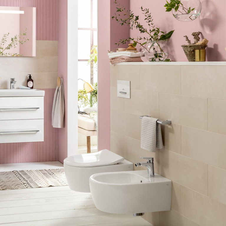 VilleroyBoch Avento Биде подвесное 370*530*395, с 1 отв. под смеситель, цвет альпийский белый