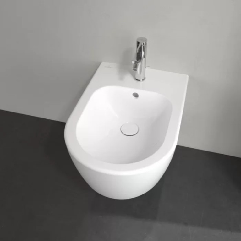 VilleroyBoch Avento Биде подвесное 370*530*395, с 1 отв. под смеситель, цвет альпийский белый