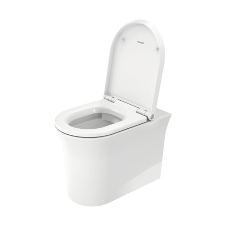 Duravit White Tulip Унитаз напольный 370х580х420 мм, безободковый, слив в стену, HygieneGlaze, цвет: белый