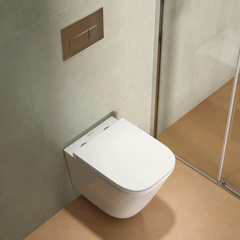 Kerama Marazzi Унитаз Кубо Торнадо подвесной с системой смыва торнадо с крепежом и сиденьем, белый глянцевый
