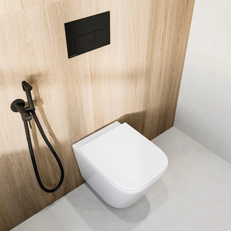 Kerama Marazzi Унитаз Кубо Торнадо подвесной с системой смыва торнадо с крепежом и сиденьем, белый глянцевый