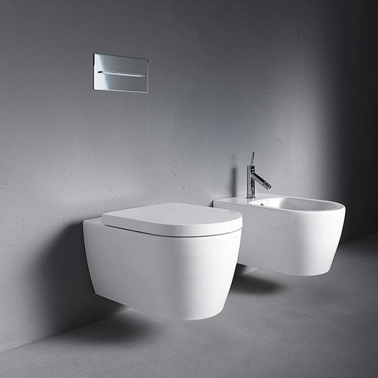 DURAVIT ME BY STARCK Унитаз подвесной 480х370 мм., Rimless&reg;, включая крепление Durafix, цвет внутри белый, снаружи белый шелковисто-матовый